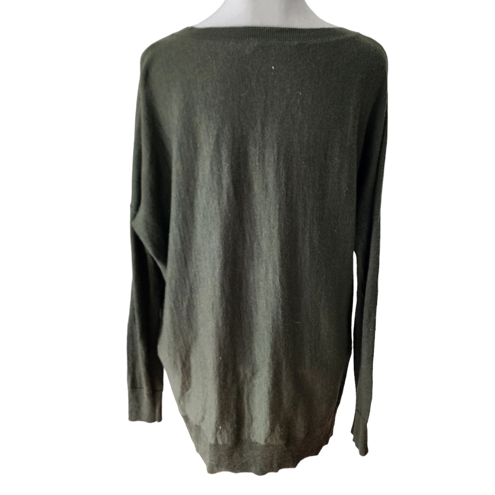 Pendleton Dark Olive Lightweight High Low Merino … - image 6